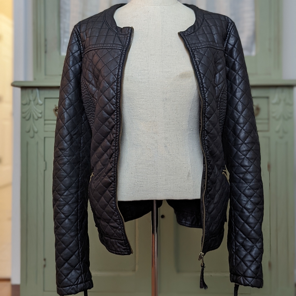 Faux leather jacket